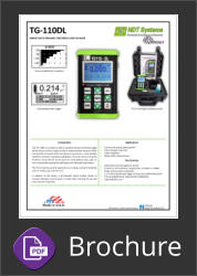 Nova TG110-DL Ultrasonic Thickness Meter Brochure Button