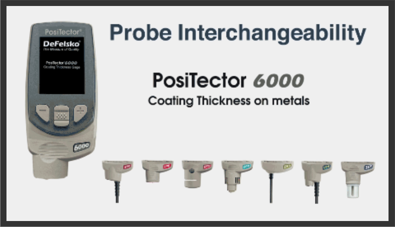Defelsko PosiTector 6000 Digital Coating Thickness Gauge Interchangeability